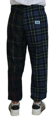 Dolce & Gabbana Multicolor Checkered Wool Men Jogger Pants - IT48 | M - Joggers