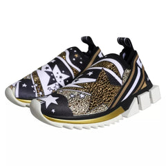 Dolce & Gabbana Multicolor Comet Star Print Sorrento Sneakers Shoes - EU37/US6.5 - Sneakers
