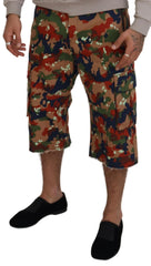 Dolce & Gabbana Multicolor Cotton Camouflaged Cargo Shorts - IT48 | M - Cargo Shorts