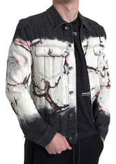 Dolce & Gabbana Multicolor Cotton Collared Denim Jacket - IT48 | M - Trucker Jackets