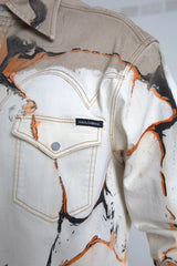 Dolce & Gabbana Multicolor Cotton Collared Denim Shirt - IT40 | M - Shirts