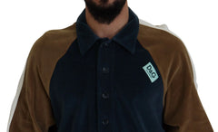 Dolce & Gabbana Multicolor Cotton Collared Pullover Sweater - IT48 | M - Sweaters