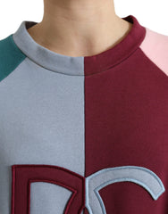 Dolce & Gabbana Multicolor Cotton Crew Neck Pullover Sweater - IT36 | S - Sweaters