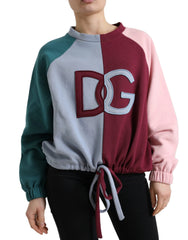 Dolce & Gabbana Multicolor Cotton Crew Neck Pullover Sweater - IT36 | S - Sweaters