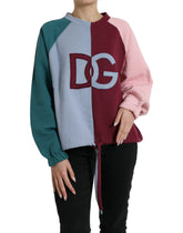 Dolce & Gabbana Multicolor Cotton Crewneck Pullover Sweater - IT46|XL - Sweaters