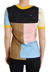 Dolce & Gabbana Multicolor Cotton DG Love Patchwork - T-Shirts