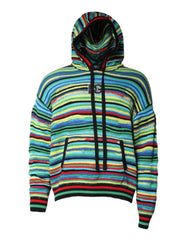 Dolce & Gabbana Multicolor Cotton Hooded Pullover Sweater - IT48 | M - Hoodies