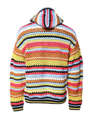 Dolce & Gabbana Multicolor Cotton Hooded Pullover Sweater - IT50 | L - Hoodies