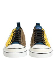 Dolce & Gabbana Multicolor Cotton Logo Low Top Sneakers Shoes - EU44/US11 - Sneakers