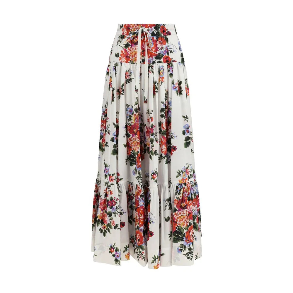 Dolce & Gabbana Multicolor Cotton Long Skirt - IT40 | M