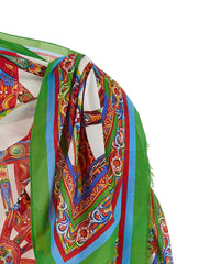 Dolce & Gabbana Multicolor Cotton Long Skirt - One Size