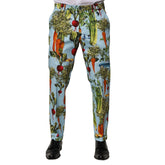 Dolce & Gabbana Multicolor Cotton Tapered Men Pants - Trousers