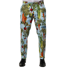 Dolce & Gabbana Multicolor Cotton Tapered Men Pants - Trousers