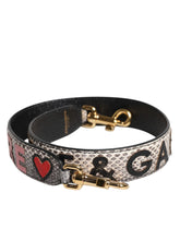 Dolce & Gabbana DG AMORE schouderband in multicolor ayers en kalfsleer met rosékleurige hardware.