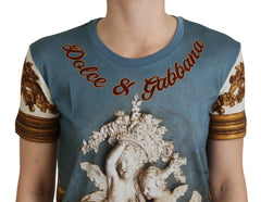 Dolce & Gabbana Multicolor DG Logo Angel Printed Shirt Top - IT36|XXS - T-Shirts