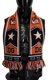Dolce & Gabbana Multicolor DG Logo Printed Men Neck Wrap Shawl Scarf - Scarves & Shawls