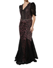 Dolce & Gabbana Multicolor Embellished Mermaid Gown Dress - IT48|XXL - Dresses