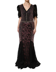 Dolce & Gabbana Multicolor Embellished Mermaid Gown Dress - IT48|XXL - Dresses