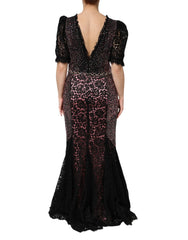 Dolce & Gabbana Multicolor Embellished Mermaid Gown Dress - IT48|XXL - Dresses