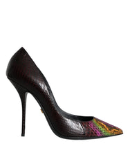 Dolce & Gabbana Multicolor Exotic Leather Heels Pumps Shoes - Heels