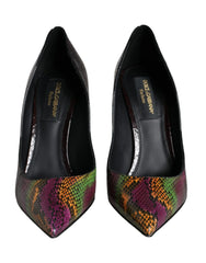 Dolce & Gabbana Multicolor Exotic Leather Heels Pumps Shoes - Heels