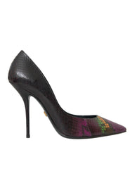 Dolce & Gabbana Multicolor Exotic Leather Heels Pumps Shoes - Heels
