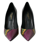 Dolce & Gabbana Multicolor Exotic Leather Heels Pumps Shoes - EU39/US8.5