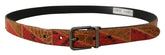 Dolce & Gabbana Multicolor Exotic Vintage Chrome Buckle Belt - 90 cm / 36 Inches - Belts