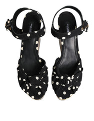Dolce & Gabbana Multicolor Fish Polka Dot Wedge Sandals Shoes - EU37/US6.5
