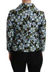 Dolce & Gabbana Multicolor Floral Blazer Coat Polyester Jacket - IT40|S - Sport Jackets