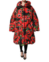 Dolce & Gabbana Multicolor Floral Full Zip Padded Jacket - IT46|XL - Puffer Jackets