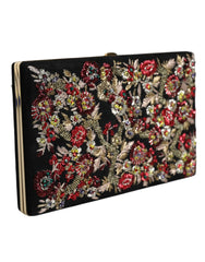 Dolce & Gabbana Multicolor Floral Gold Frame Clutch Evening Purse Bag - Clutch Bags