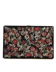 Dolce & Gabbana Multicolor Floral Gold Frame Clutch Evening Purse Bag - Clutch Bags