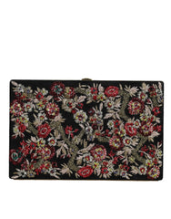 Dolce & Gabbana Multicolor Floral Gold Frame Clutch Evening Purse Bag - Clutch Bags