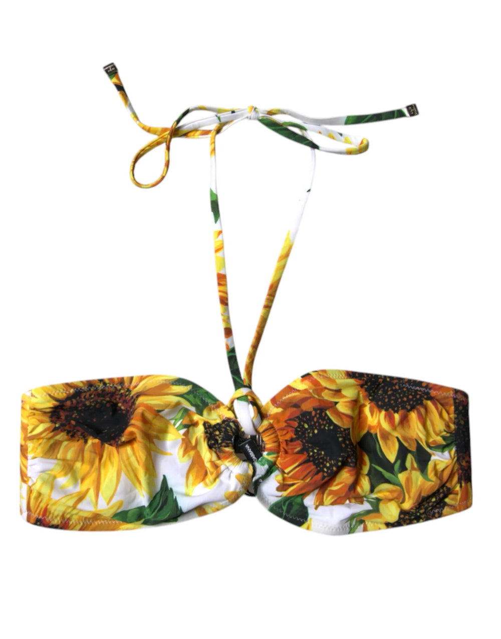 Dolce & Gabbana Multicolor Floral Halter Beachwear Bikini Top Swimwear - IT1 | XS - Swimwear Tops