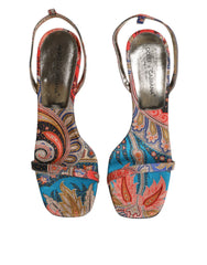 Dolce & Gabbana Multicolor Floral High Heels Sandals Shoes - EU39/US8.5 - Sandals