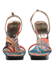 Dolce & Gabbana Multicolor Floral High Heels Sandals Shoes - EU39/US8.5 - Sandals