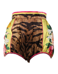 Dolce & Gabbana Multicolor Floral High Waist Hot Pants Shorts - IT40|S - Short Trousers