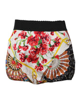 Dolce & Gabbana Multicolor Floral High Waist Hot Pants Shorts - IT42|M - Short Trousers