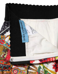 Dolce & Gabbana Multicolor Floral High Waist Hot Pants Shorts - IT42|M - Short Trousers
