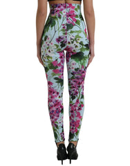 Dolce & Gabbana Multicolor Floral High Waist Leggings Pants - IT40|S - Leggings