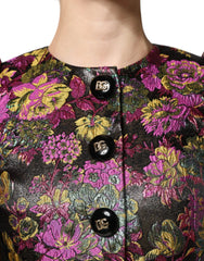 Dolce & Gabbana Multicolor Floral Jacquard Cropped Jacket - Bolero Jackets