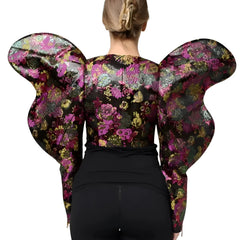Dolce & Gabbana Multicolor Floral Jacquard Cropped Jacket - Bolero Jackets