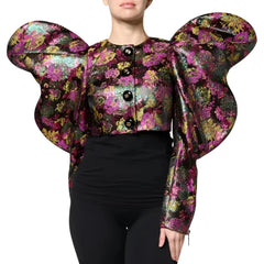 Dolce & Gabbana Multicolor Floral Jacquard Cropped Jacket - Bolero Jackets