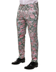 Dolce & Gabbana Multicolor Floral Jacquard Pants - Trousers