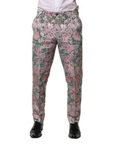 Dolce & Gabbana Multicolor Floral Jacquard Pants - Trousers