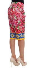 Dolce & Gabbana Multicolor Floral Knee Capris Shorts Pants - IT36 | XS - Short Trousers