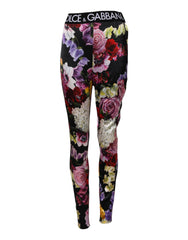 Dolce & Gabbana Multicolor Floral Legging Stretch Waist Pants - IT40|S - Leggings