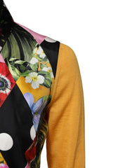 Dolce & Gabbana Multicolor Floral Long Sleeves Polo Top - IT36|XXS - Polos