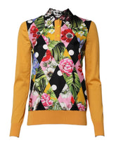 Dolce & Gabbana Multicolor Floral Long Sleeves Polo Top - IT36|XXS - Polos